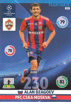 Alan Dzagoev CSKA Moscow 2014/15 Panini Champions League #129